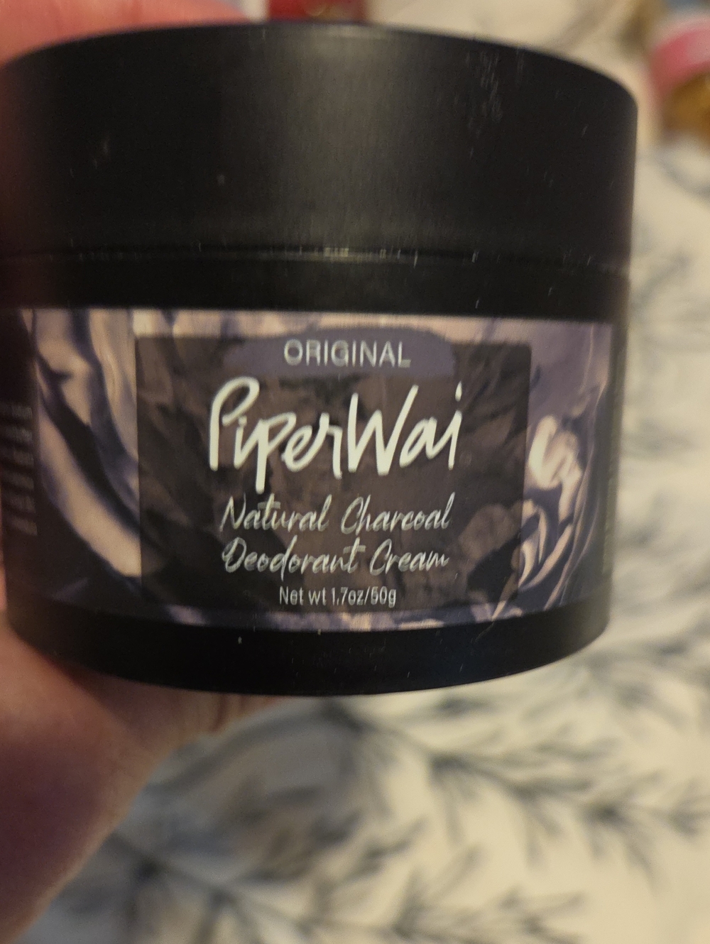 PiperWai Natural Charcoal Deodorant Cream NEW